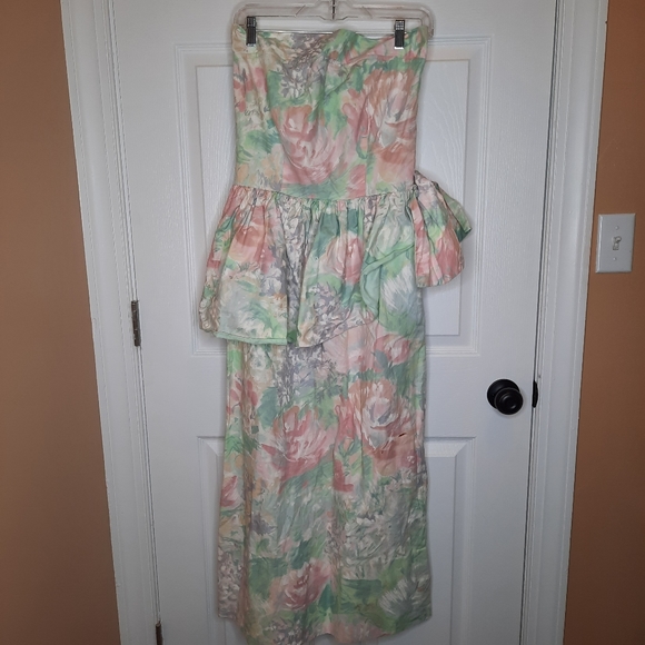 Mary Blair Vintage Strapless Party Dress - Picture 1 of 8